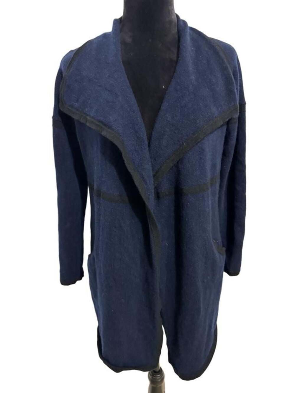 Eileen Fisher 100% Cashmere Open Front Long Cardigan Sweater